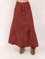 Saia Longuete Suede Vinho