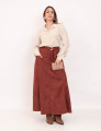 Saia Longuete Suede Vinho