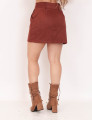 Short Saia Suede Ferrugem