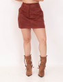 Short Saia Suede Ferrugem