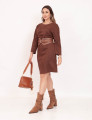 Vestido Charlote Suede Marrom