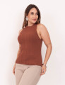 Blusa Tricot Modal Caramelo