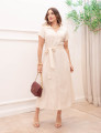 Vestido Maya Viscolinho Cru