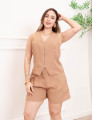 Short Alfaiataria Pregas Castor