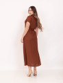 Vestido Maya Viscolinho Marrom