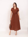 Vestido Maya Viscolinho Marrom