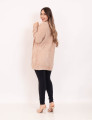 Cardigan Tricot Suede Bege