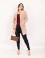 Cardigan Tricot Suede Bege