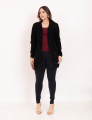 Cardigan Tricot Suede Preto