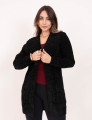 Cardigan Tricot Suede Preto