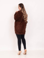Cardigan Tricot Suede Marrom