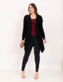 Cardigan Tricot Texturizado Preto