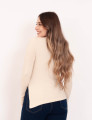 Blusa Canelada Recorte Bege