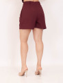 Short Alfaiataria Pregas Vinho