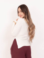 Blusa Canelada Recorte Off