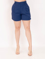 Short Alfaiataria Pregas Azul