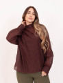 Blusa Voal Drapeado Marrom