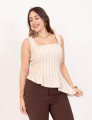 Blusa Assimétrica Bojo Bege