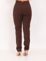 Calça Alfaiataria Pregas Marrom