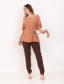 Blusa Viscose Faixa Nude