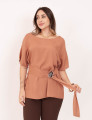 Blusa Viscose Faixa Nude