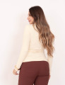 Blusa Franzido Gola Creme