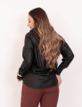 Camisa Resinada Bolso Preto