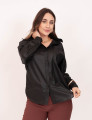 Camisa Resinada Bolso Preto