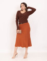Saia Cecília Tricot Bege