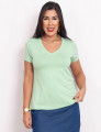 Blusa Básica Decote V Verde